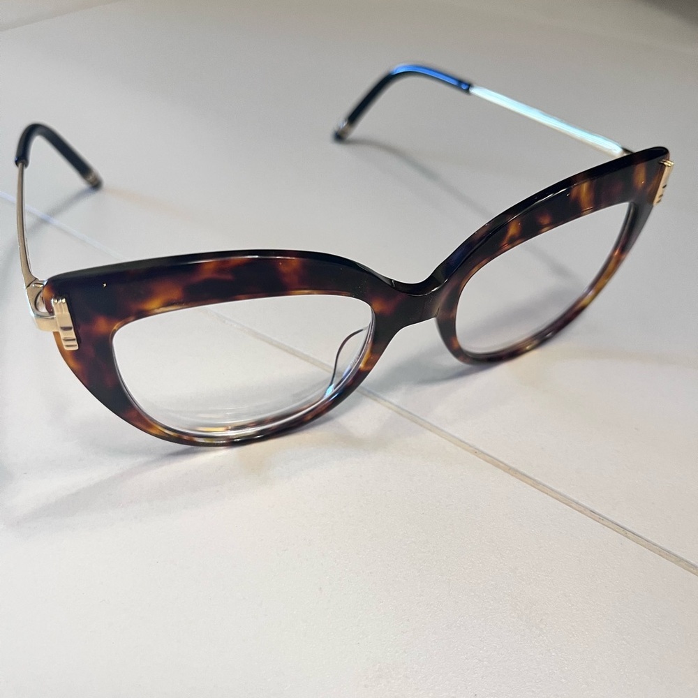 Boucheron Tortoise Shell Cat-Eye Glasses